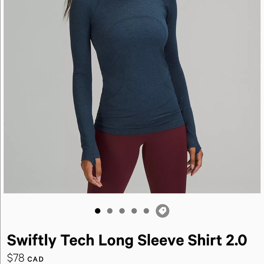 Long sleeve lululemon swiftly tech.